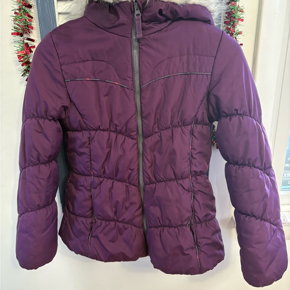 London Fog Girls 14 Purple Puffer Jacket